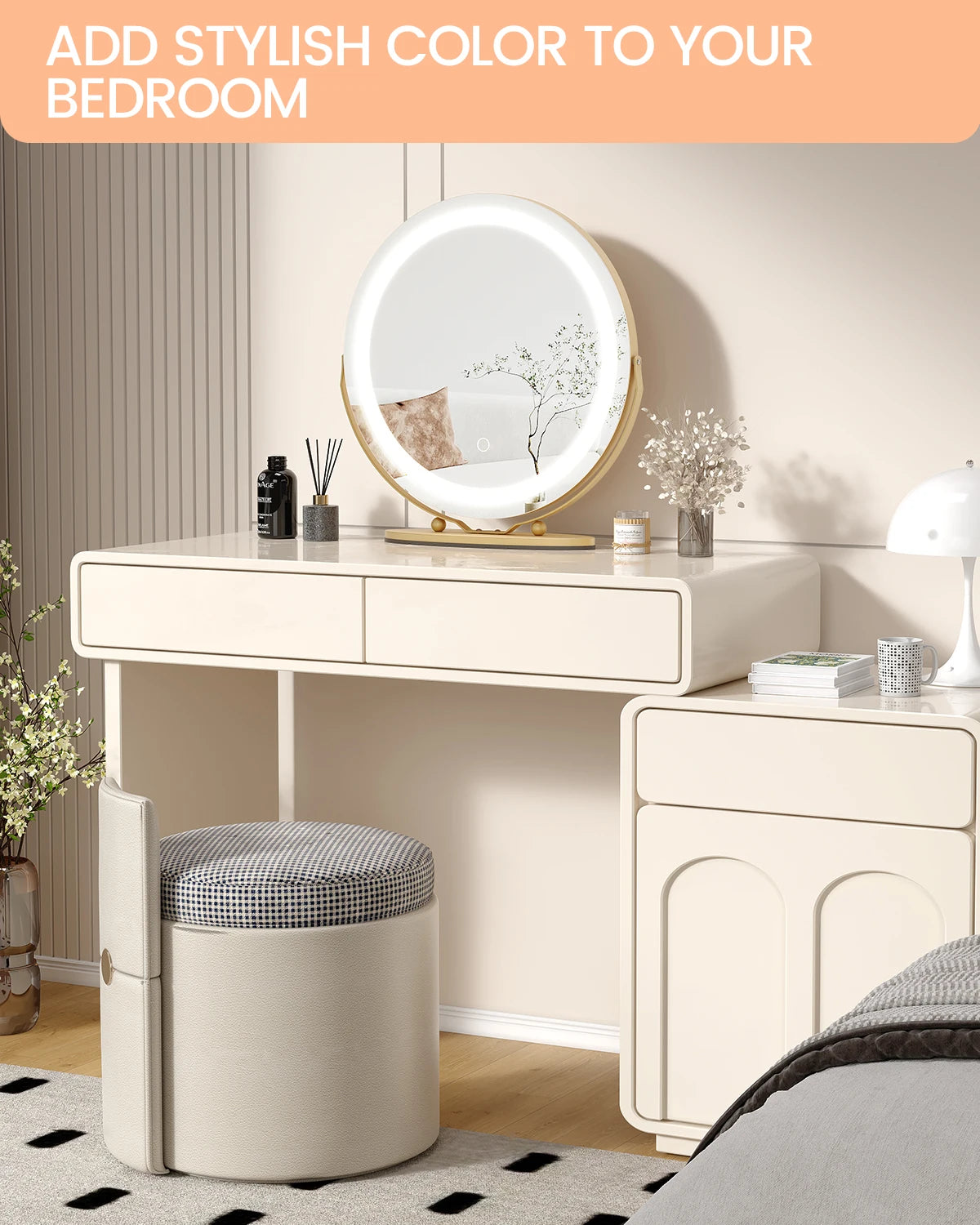 Hign Concerned Vanity Mirror With LED Lights Touch Control