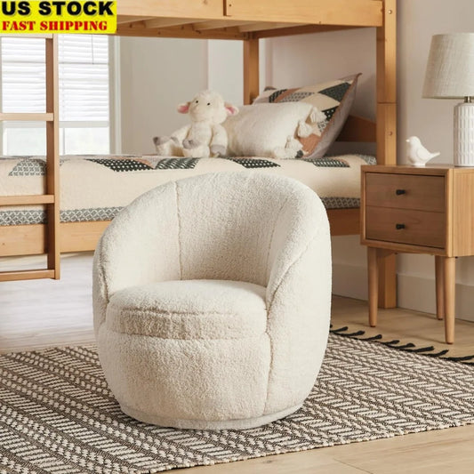 Neet Designs Emporium Mira Kids Swivel Chair Faux Shearling