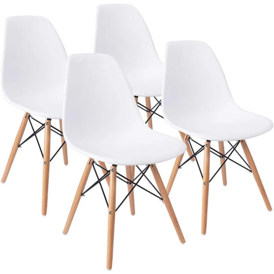 XMSJ Mid Century Modern Plastic Shell Dining Chair Pre Assembled