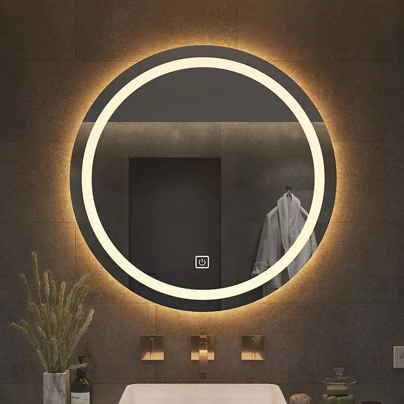 Lansyco Smart Makeup Mirror Wall Tri Color Touch Fog Removal