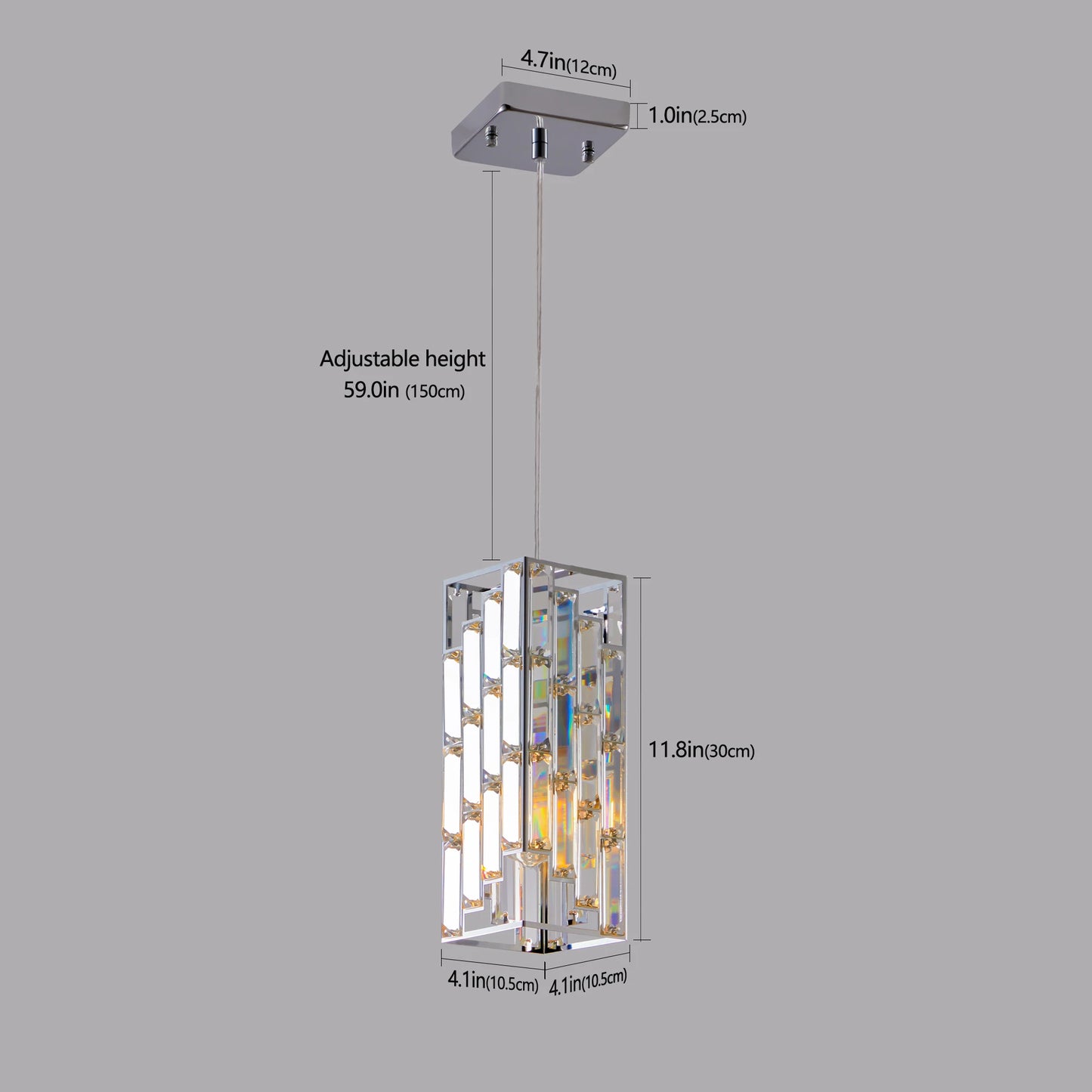 ARLGSITEC Crystal Pendant Light 3 Pack Ceiling Lamp