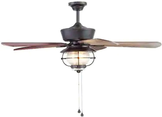 LED Indoor Outdoor Ceiling Fan With Light Kit Five Blade