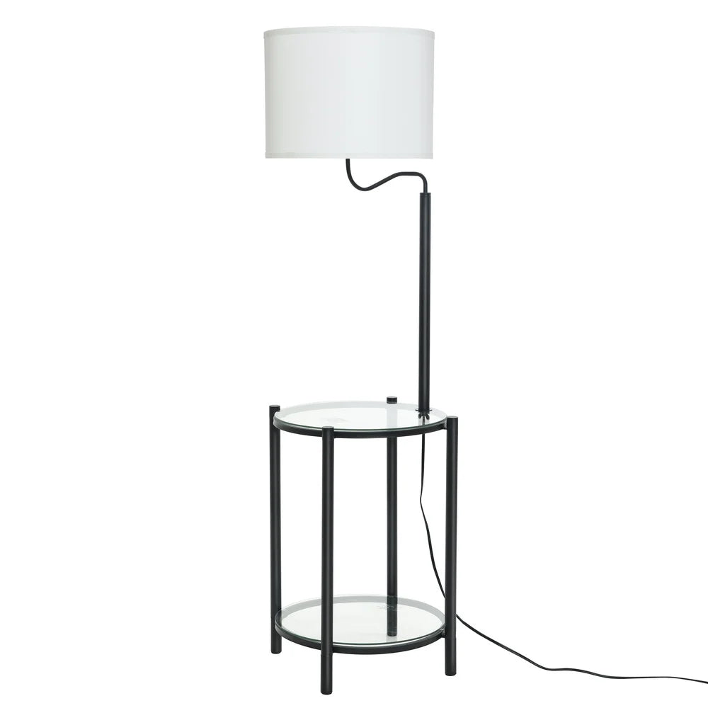 Neet Designs Emporium Modern Floor Lamp With Glass End Table