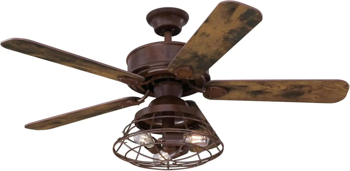 Barnett Barnwood LED Ceiling Fan Light Kit With Remote