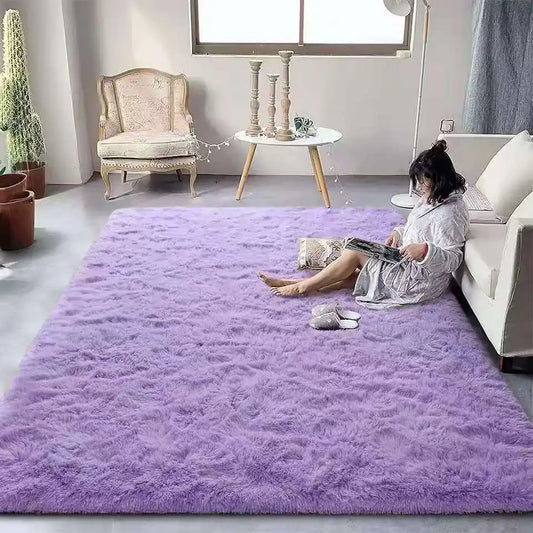 VIKAMA Tie Dyed Fluffy Plush Carpet For Living Room