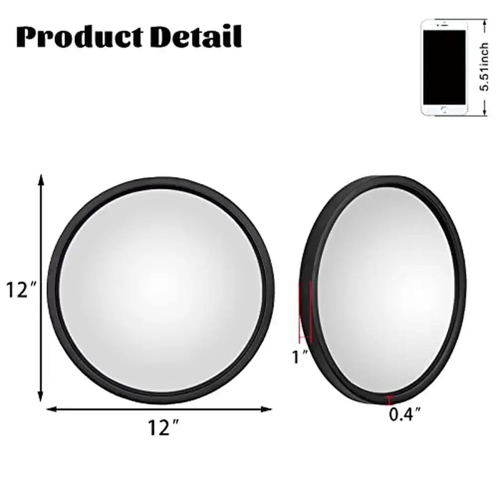 DUTRIEUX Convex Round Metal Frame Wall Mirror Bathroom Vanity