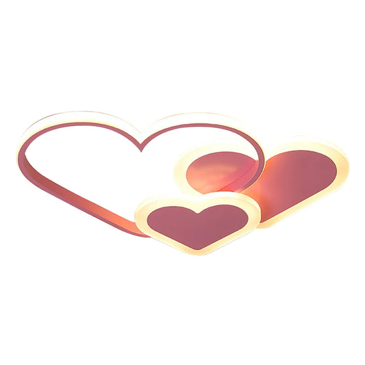 Modern Minimalist Heart Shape LED Ceiling Lamp For Bedroom