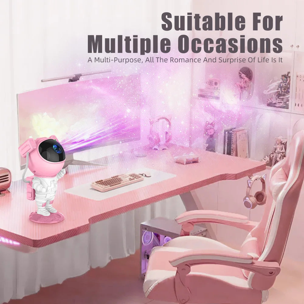 AceGamer Astronaut Galaxy Projector Night Light With Remote