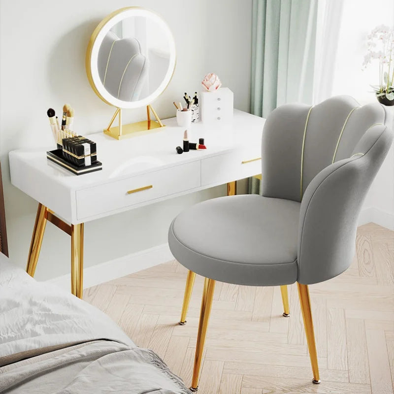 Minimalist Modern Makeup Dressing Chair With Backrest