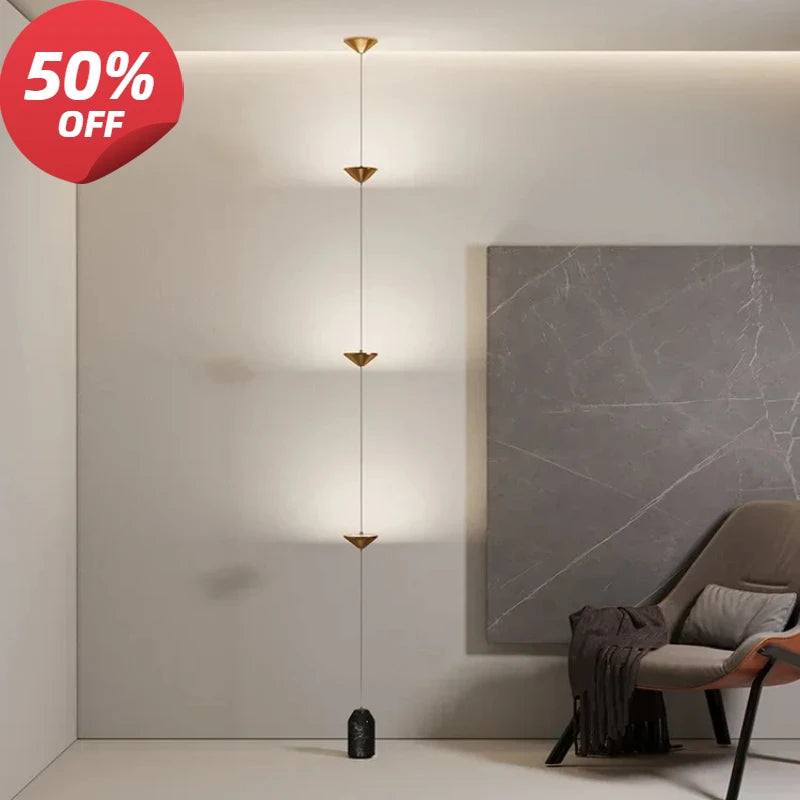 CCC 3 Heads Minimalist Floor Lamp for Living Room Hallway