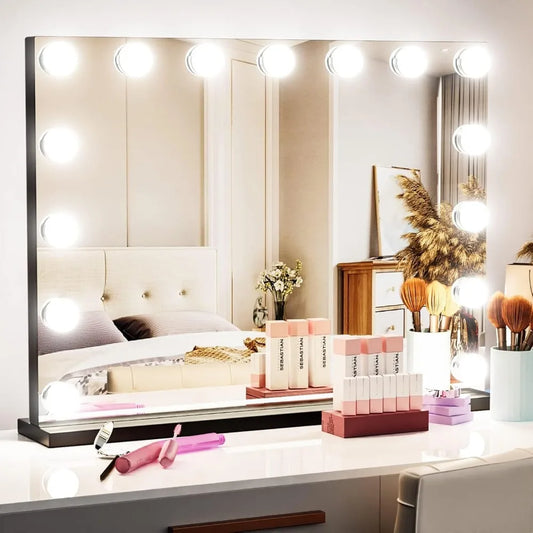 15 LED Dimmable Vanity Mirror With USB Port And Wall Mount