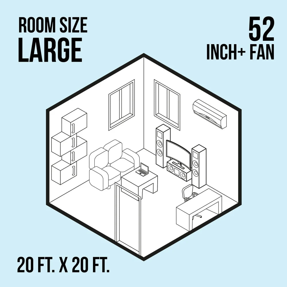 XMSJ Ceiling Fan With Light Kit Reversible Blades Motor