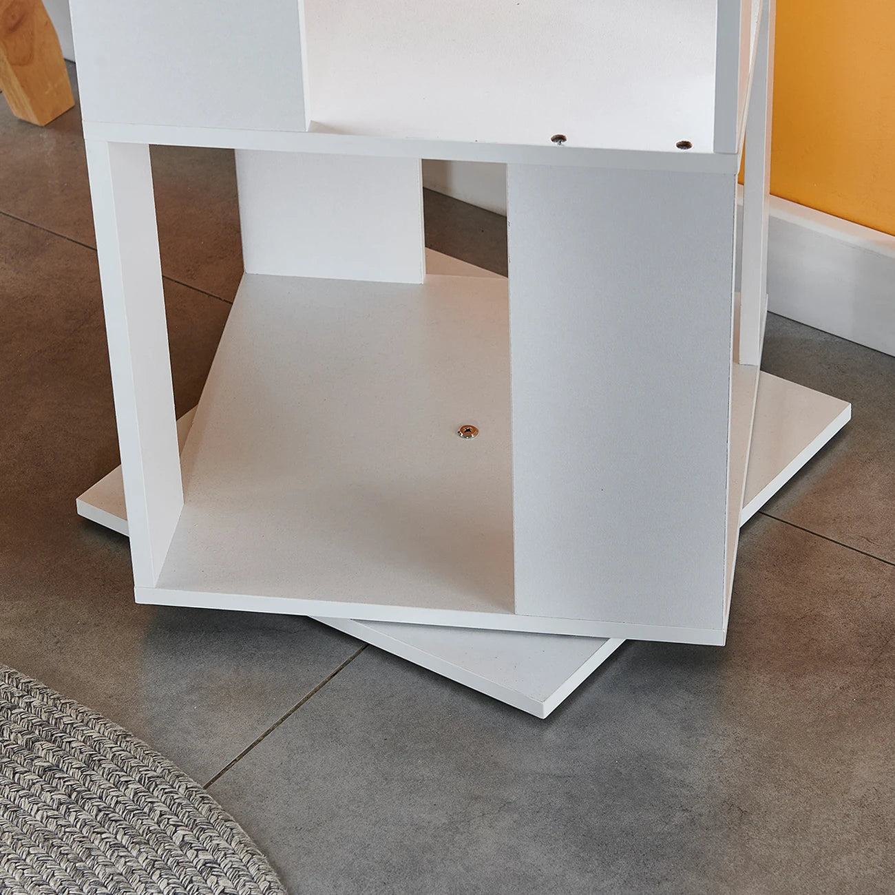 BonChoice Rotatable 6 Tier Slim Corner Bookcase Shelf