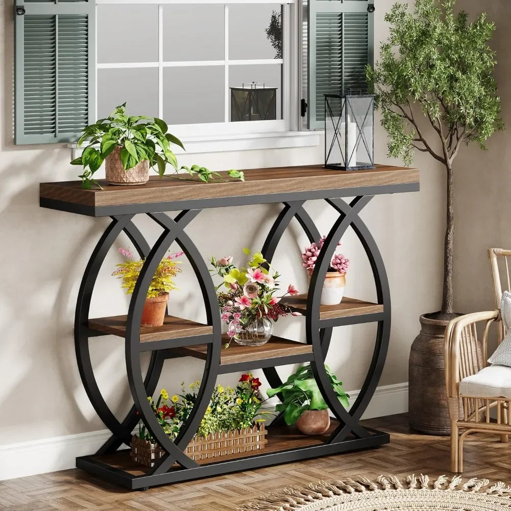 General Use Industrial Console Table 4 Tier Storage Shelves