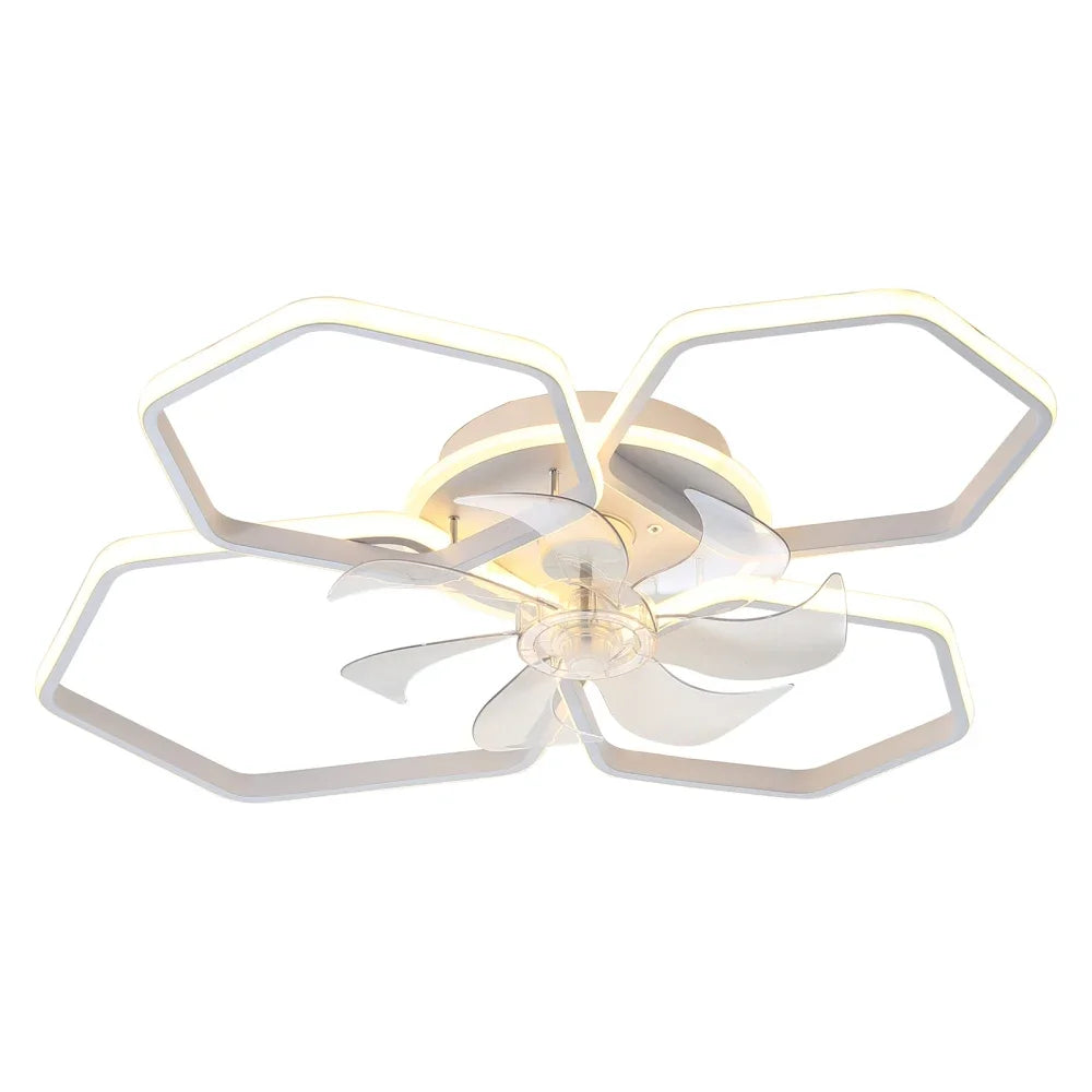 Ceiling Fan With Light And Remote Flush Mount Chandelier Fan
