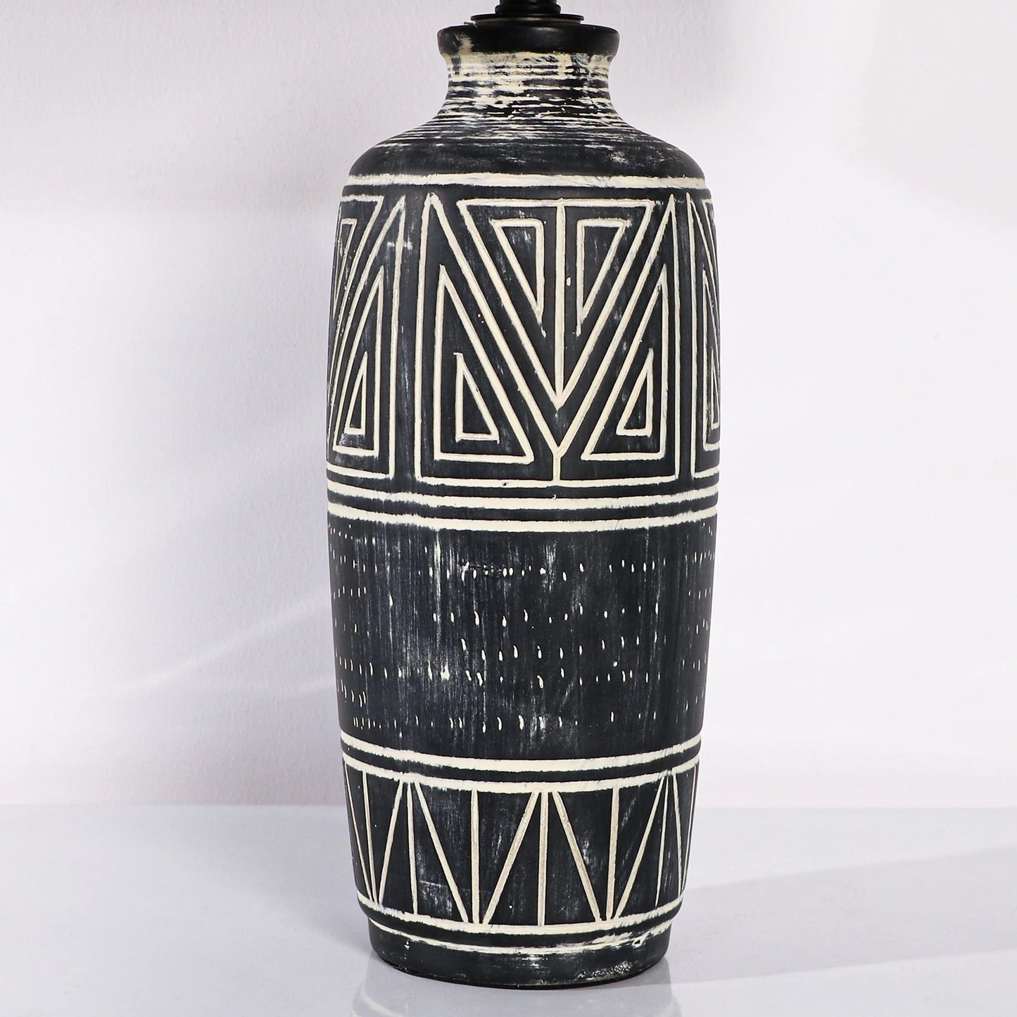 STANBOW 2 Pack Geometric Ceramic Table Lamp with Linen Shade
