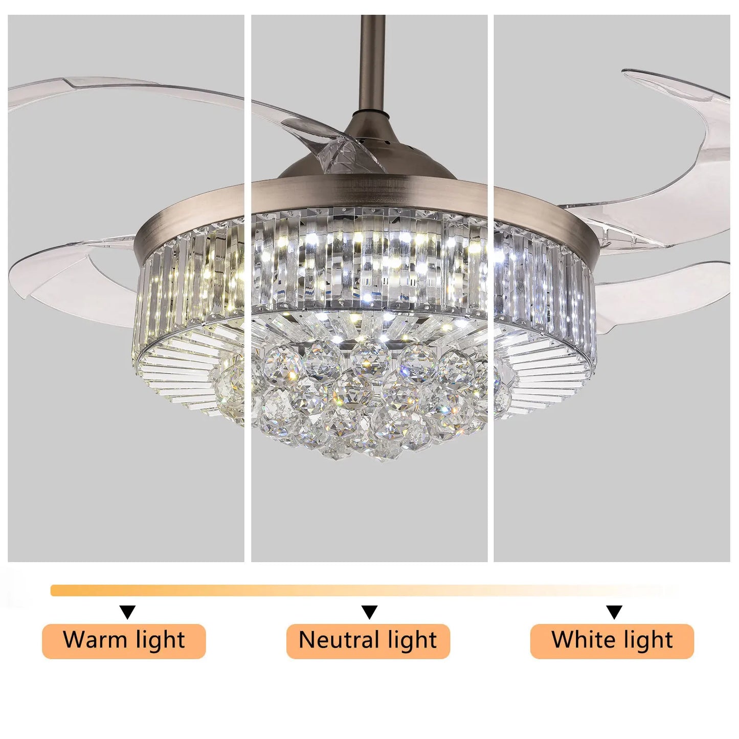 Modern Ceiling Fan With LED Light And Remote Control