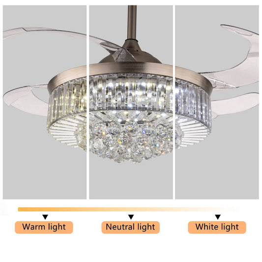 Modern Ceiling Fan With LED Light And Remote Control