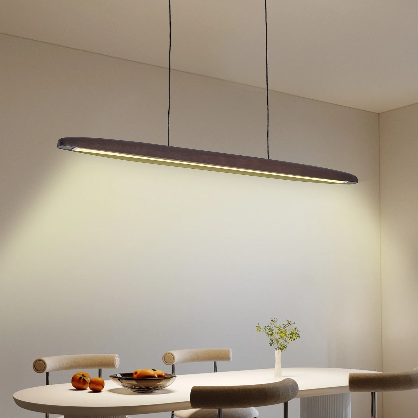 ARLGSITE Wooden Dimmable LED Pendant Light With Remote