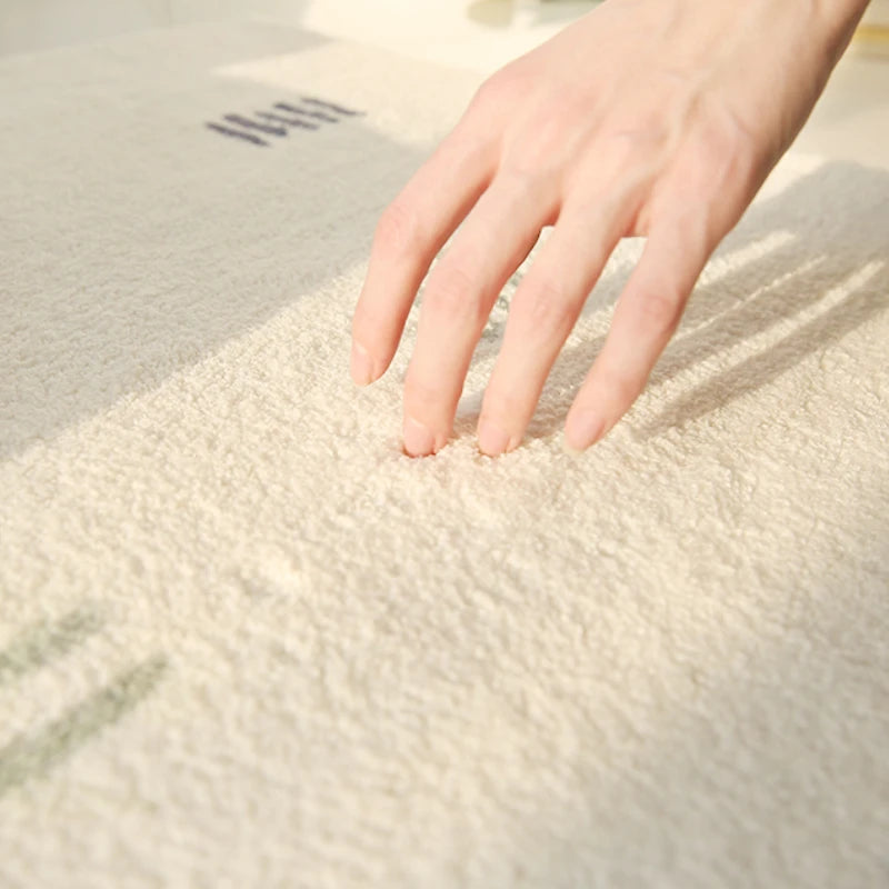 NONED Plush Wilton Area Rug For Living Room Soft Comfort