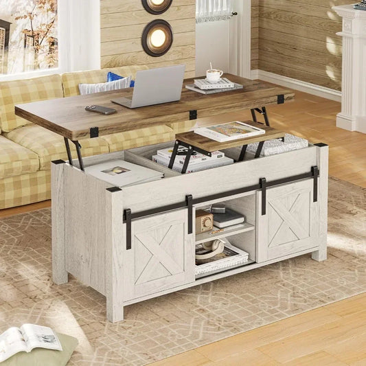 General Use Lift Top Coffee Table Hidden Compartment