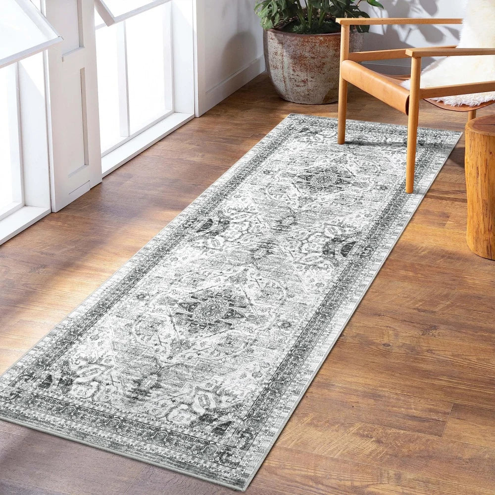HobbyLane Washable Hallway Runner Rug Anti Slip Geometric Carpet