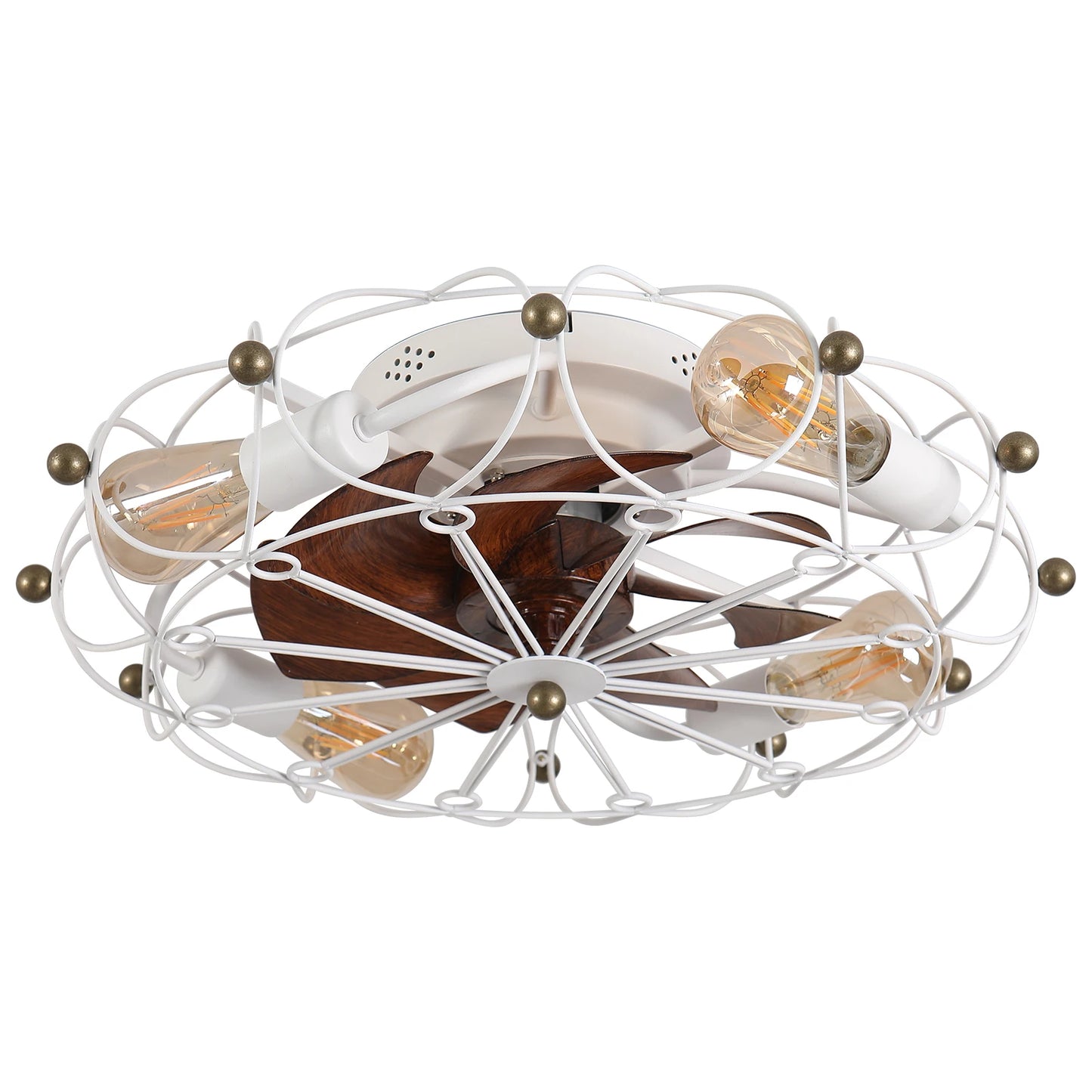 Hign Concerned Low Profile Caged Ceiling Fan Remote Lights