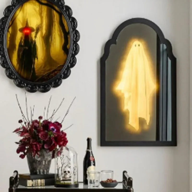 Hign-concerned Halloween Holographic Ghost Mirror Light