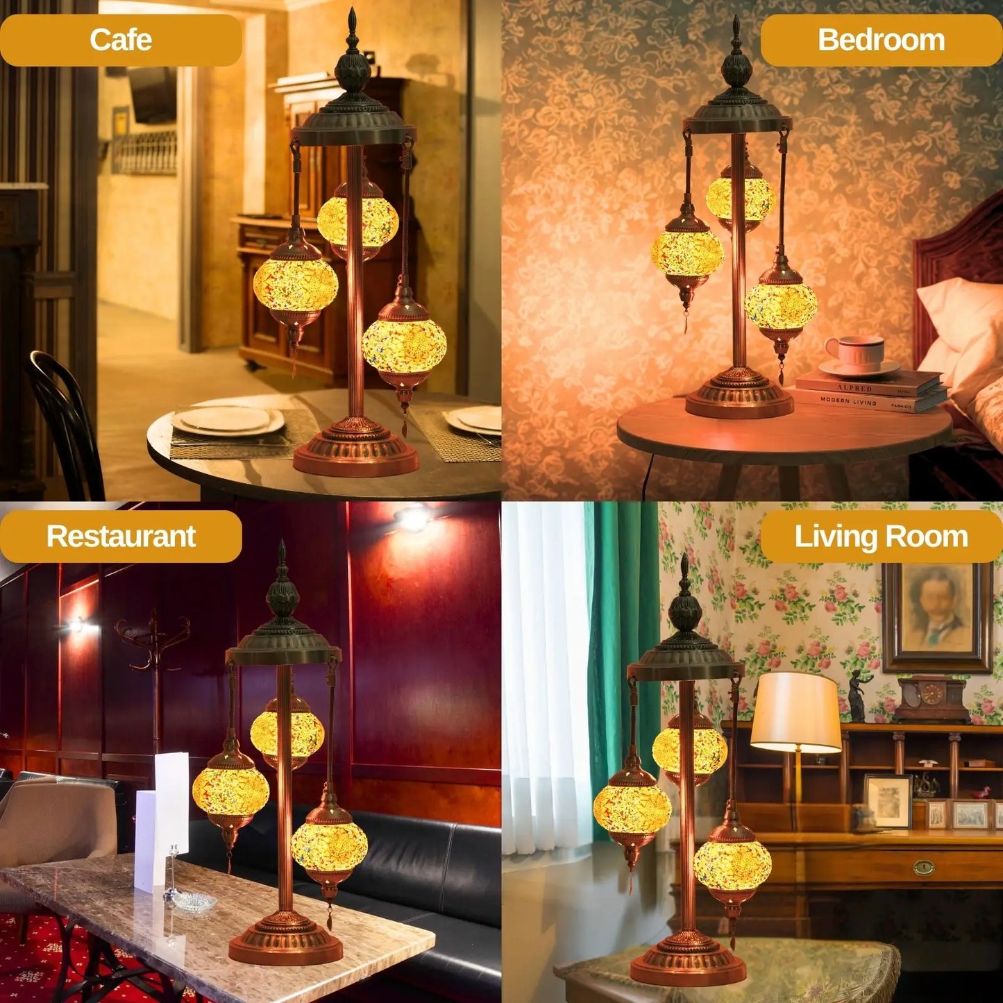 Turkish Mosaic Table Lamp Handmade Bohemian Glass Lighting