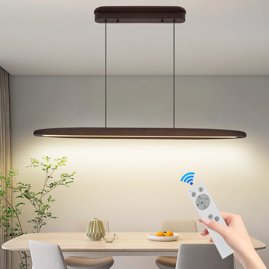 ARLGSITE Wooden Dimmable LED Pendant Light With Remote