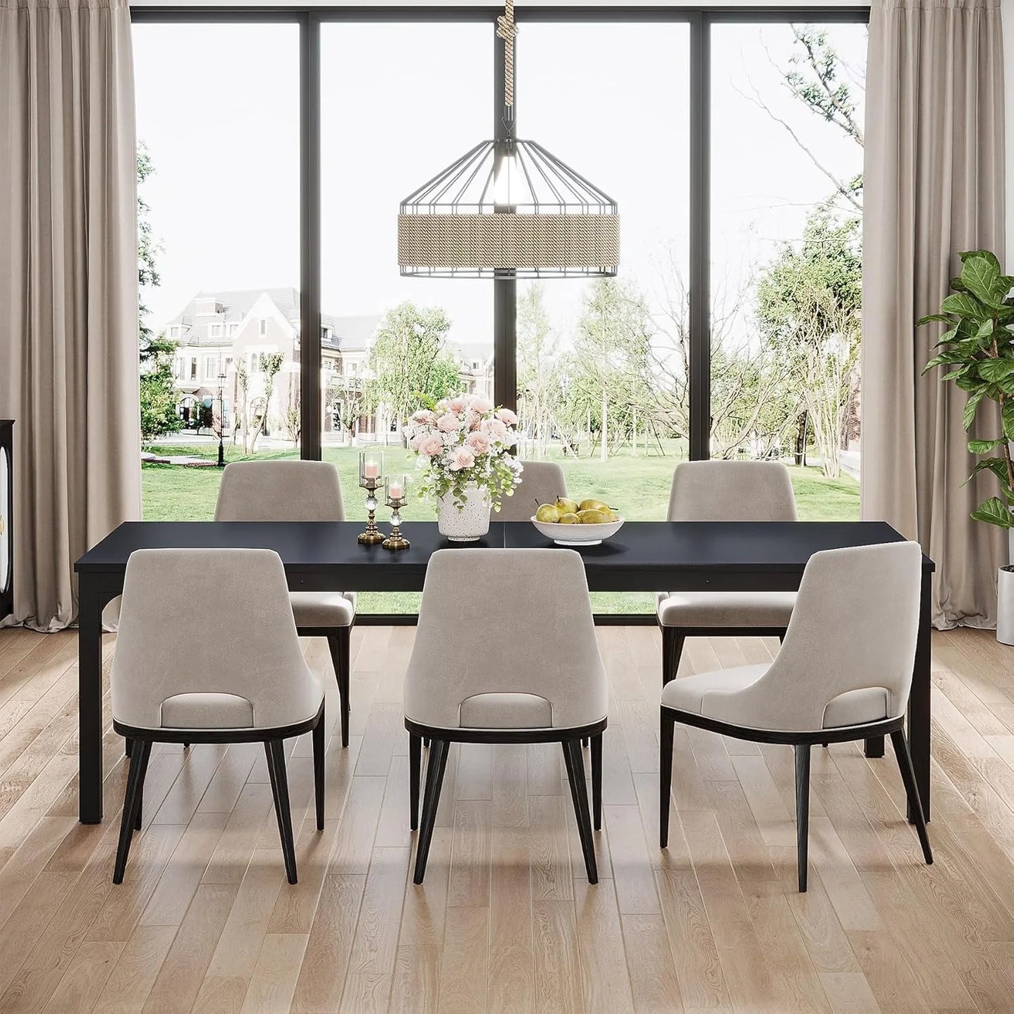 LITTLE TREE Modern Wood Dining Table For Dining Room