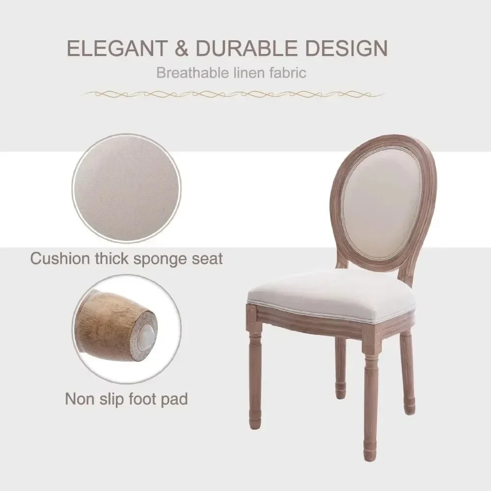 HUANZHUANG French Country Dining Chairs Solid Wood
