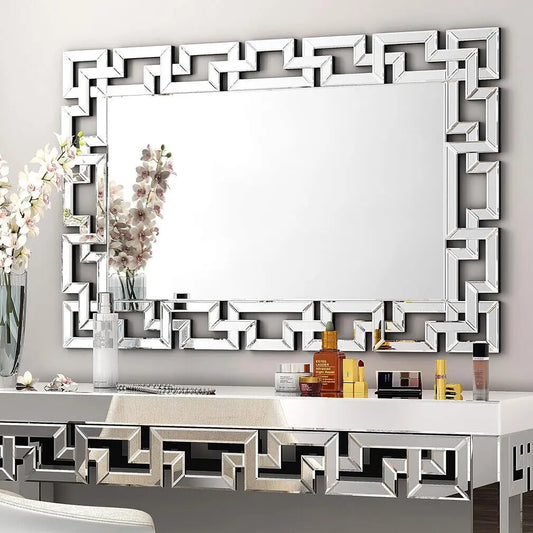 BORWART Grecian Frame Wall Mirror Rectangular Living Decor