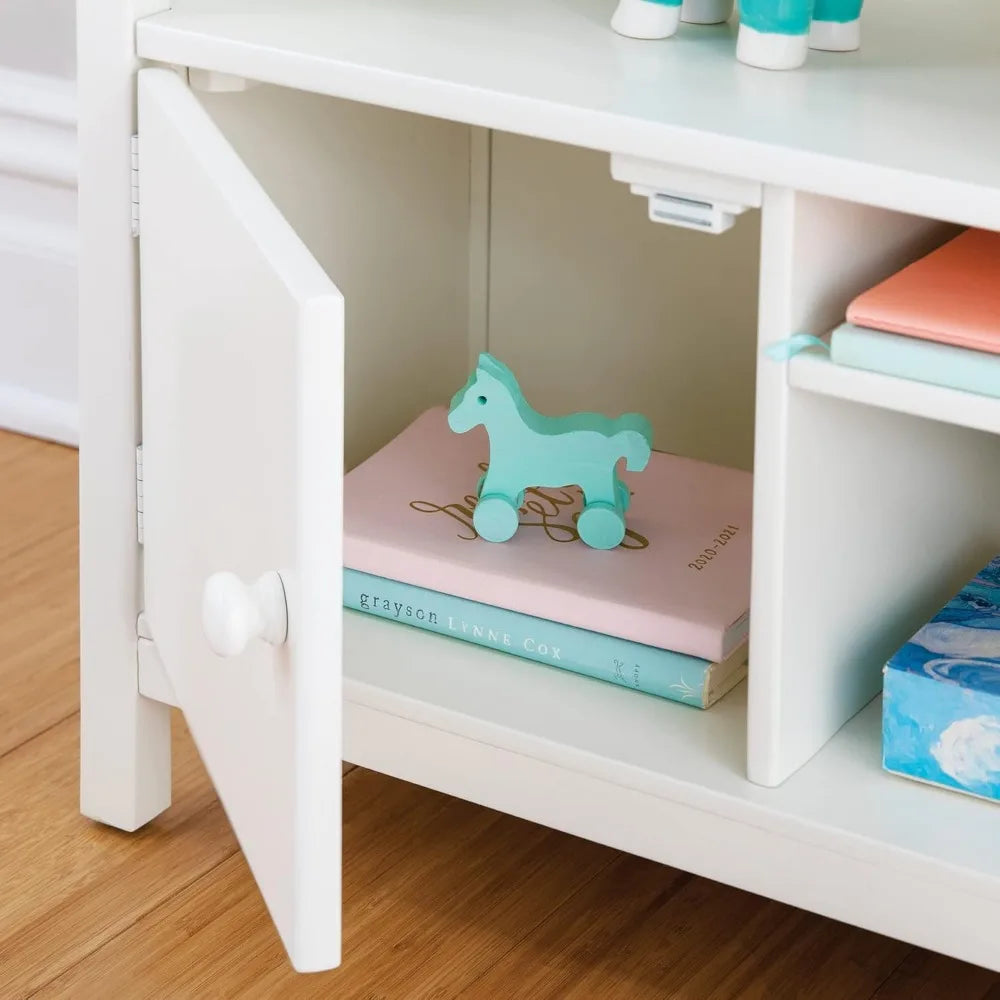 XMSJH Kids Dollhouse Bookcase Wooden Organizer Shelves