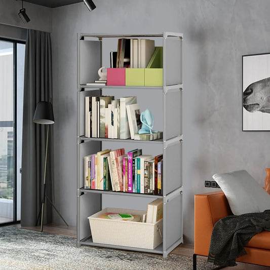 Bymaocar 4 Tier Bookshelf Storage Rack For Home Office