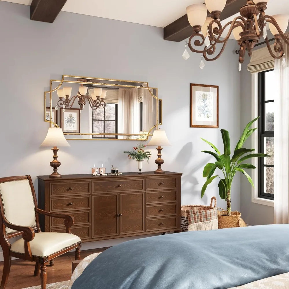 Traditional Beveled Full Length Wall Mirror For Home