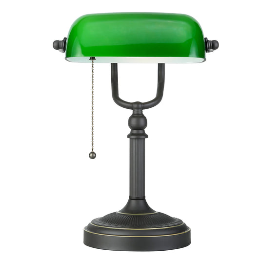Glass Banker Desk Lamp With E27 E26 Socket Switches