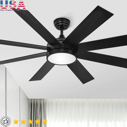 XMSJ LED Ceiling Fan With Remote Control Memory 6 Speed