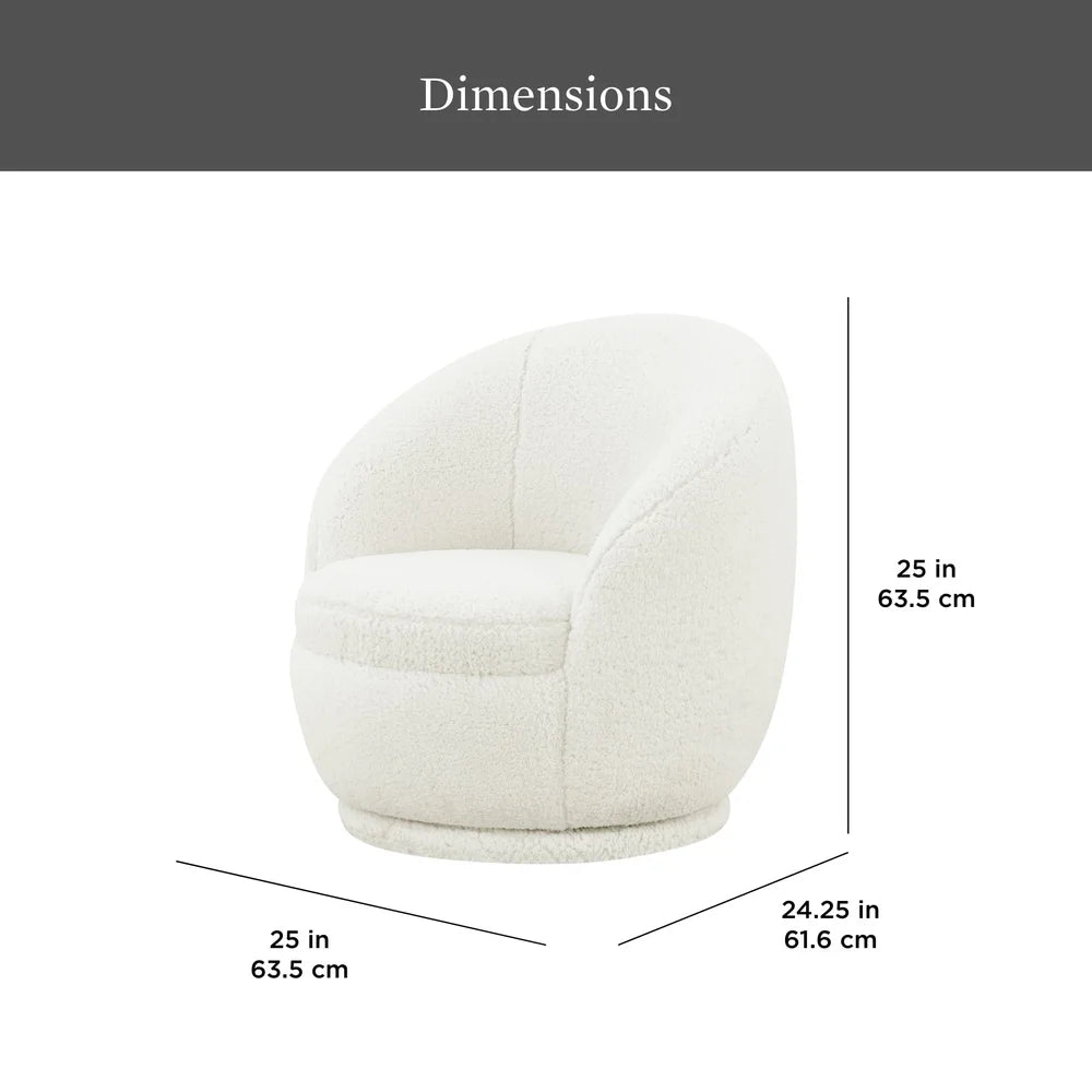 Neet Designs Emporium Mira Kids Swivel Chair Faux Shearling