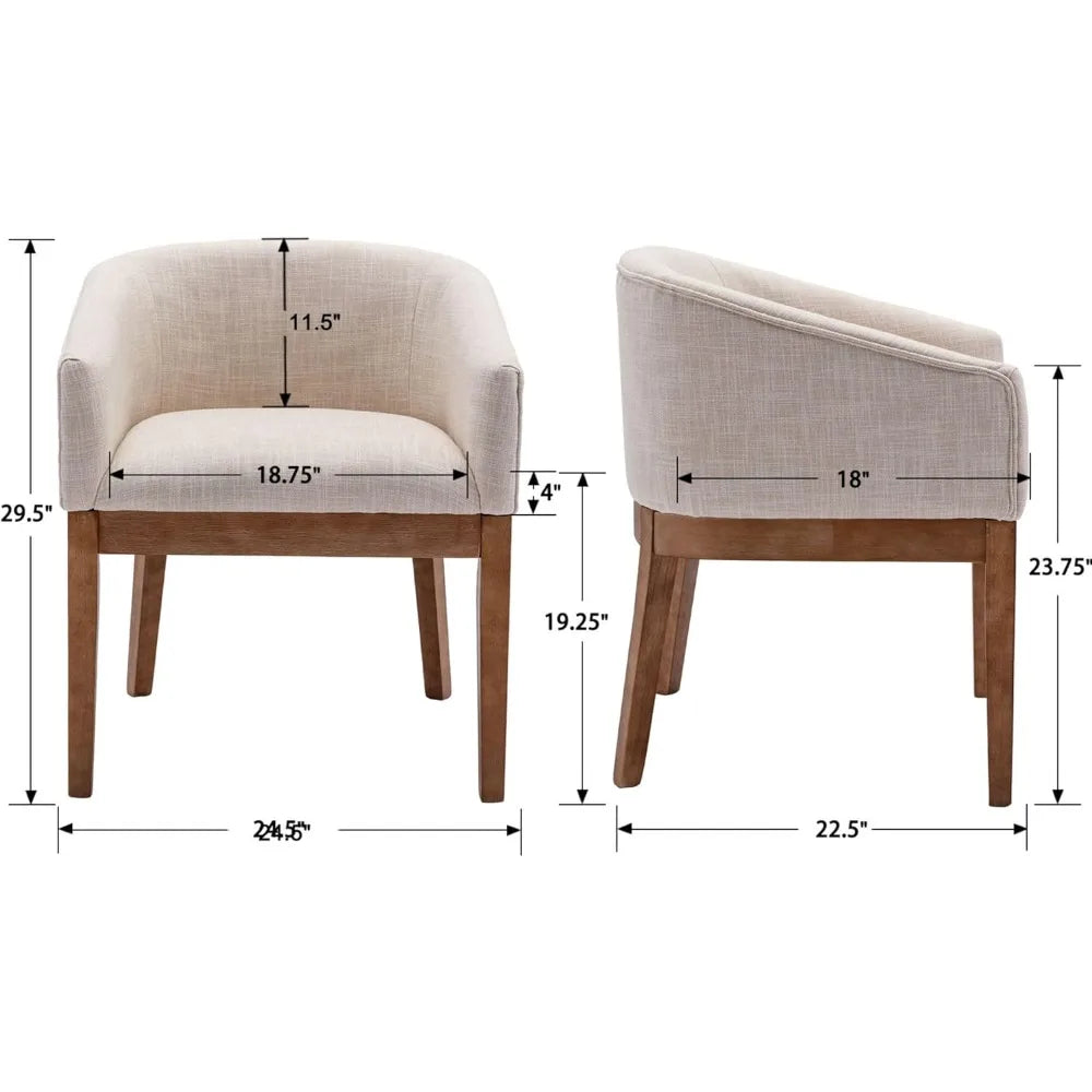 DAFIFY Washon Upholstered Dining Chairs Mid Century Set 4