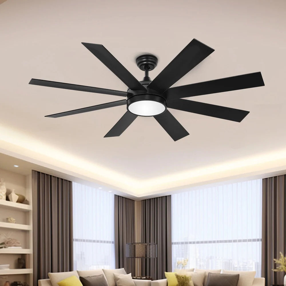 XMSJ LED Ceiling Fan With Remote Control Memory 6 Speed