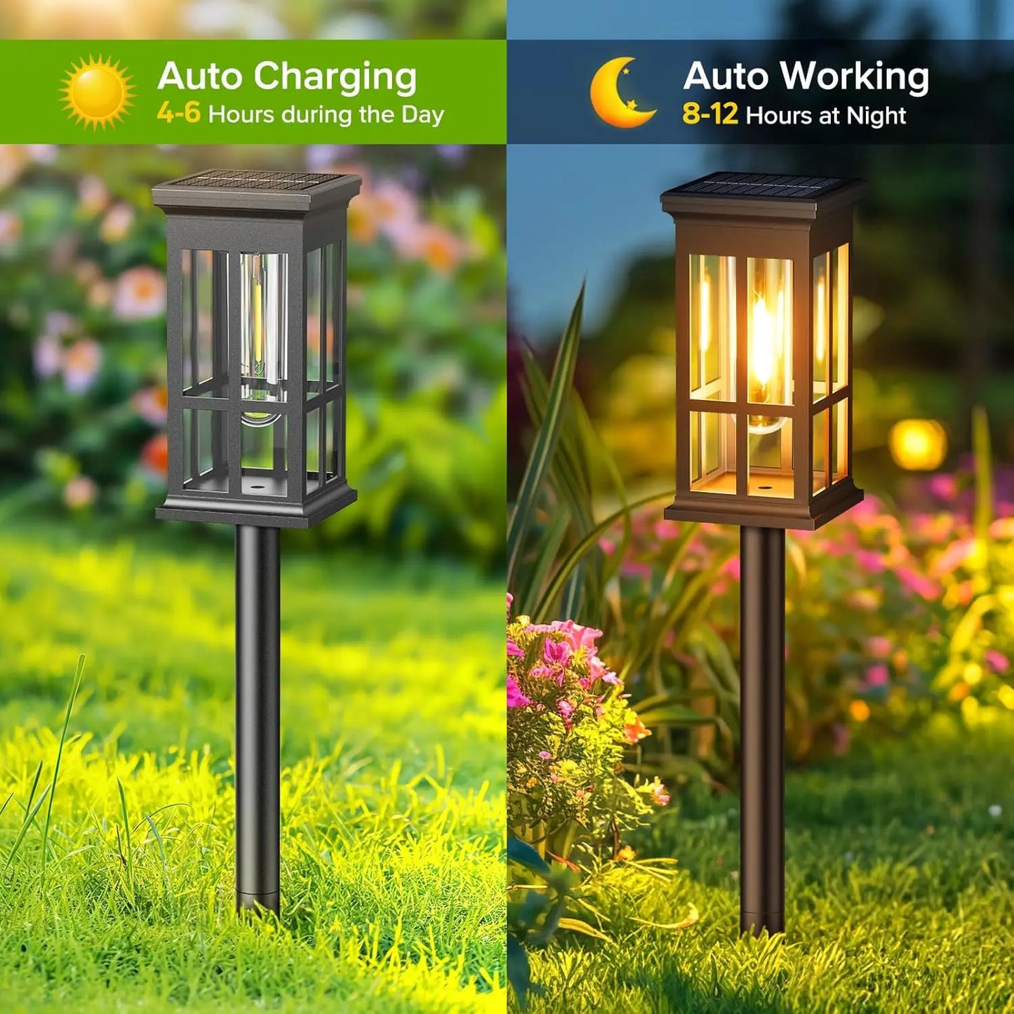 KPSTEK Solar Pathway Lights 2 6 8 Pack Bright Patio