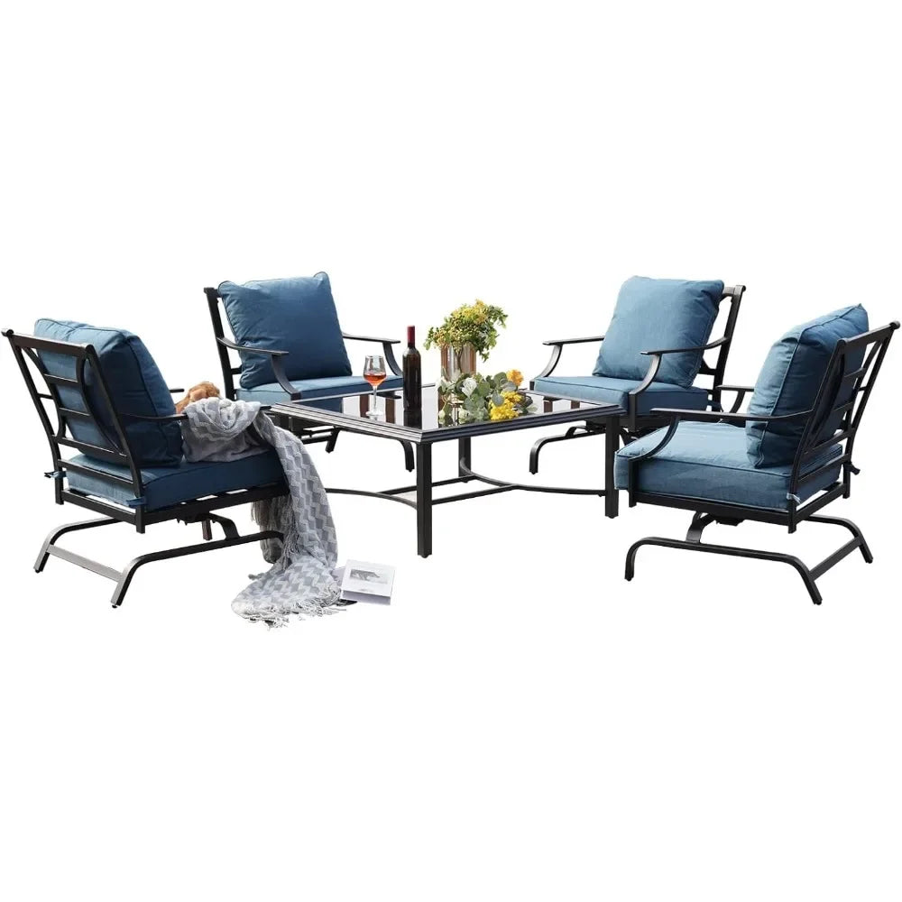 Outdoor Motion Conversation Furniture Set Coffee Table