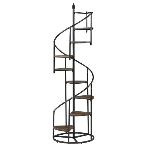 General Staircase Eight Rack Bookcase Spiral Steel Frame