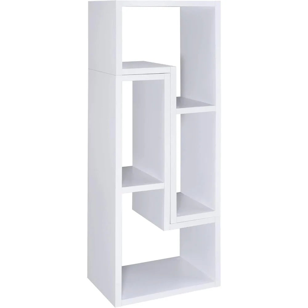 Nirvaer Convertible L Shape Bookcase Five Open Shelves
