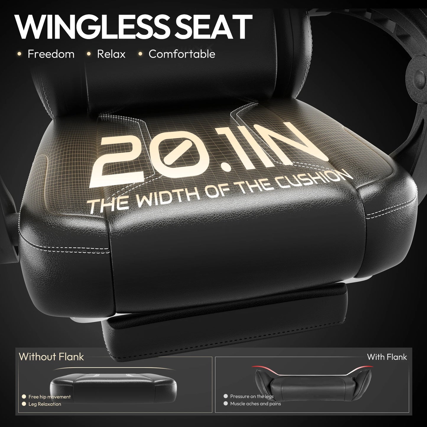Dowinx Gaming Chair with Pocket Spring Cushion and Lumbar Support
