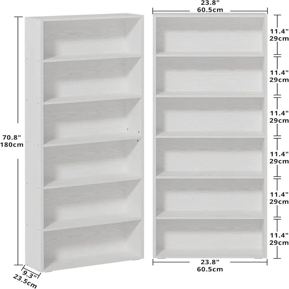 IRONCK Bookshelves Set Of Two Floor Standing Shelves