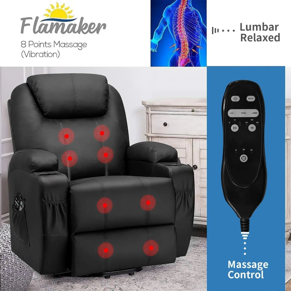 Tangxu Power Lift Massage Recliner Chair With Cup Holders