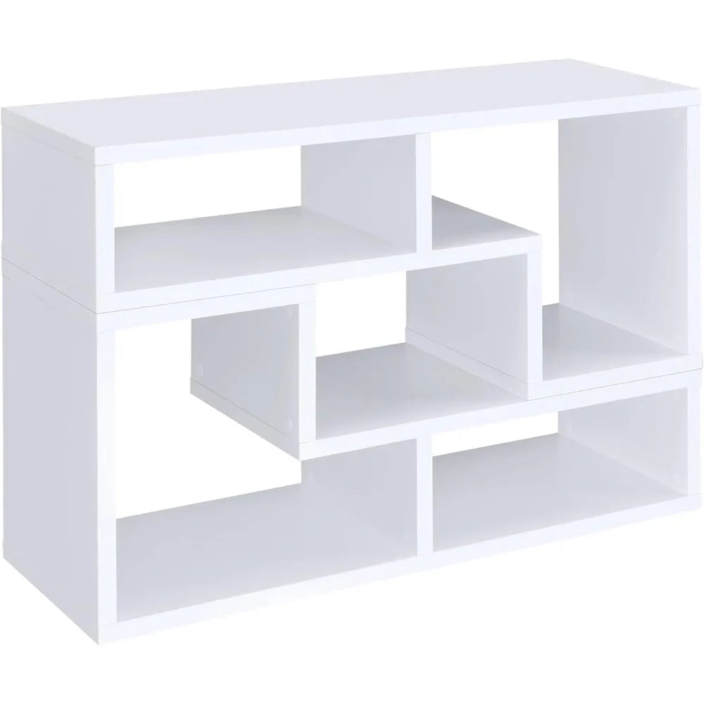 Nirvaer Convertible L Shape Bookcase Five Open Shelves