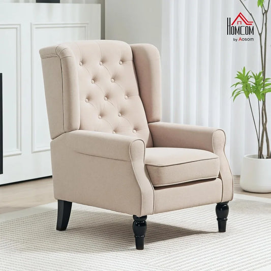 OEING Mid Century Modern Wingback Tufted Accent Chair